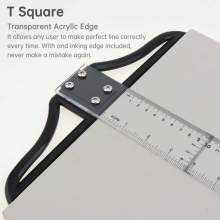 Règle T Fixe 60 cm – Acrylique Transparent – Dessin Technique & Architecture