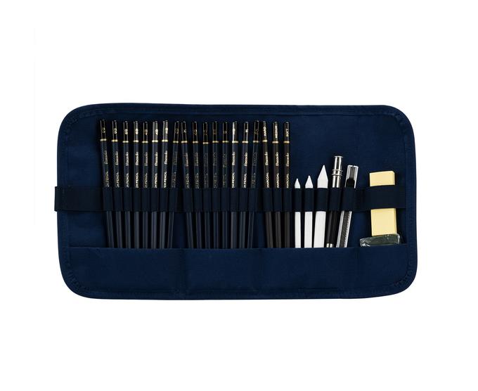 Kit Complet Dessin Artistique - 28 Pièces avec Trousse