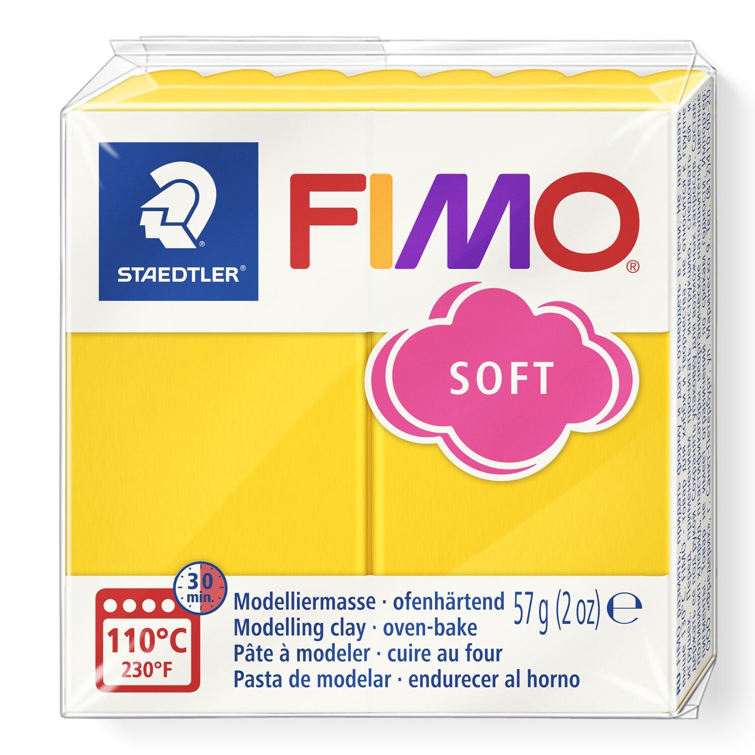 Fimo Soft - Pâte Polymère à Modeler 57 g jaune soleil - PIGMA