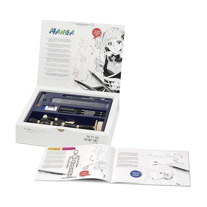 Coffret Faber-Castell Manga Starter Set - Stylos Encre Noire Accessoires Tunisie