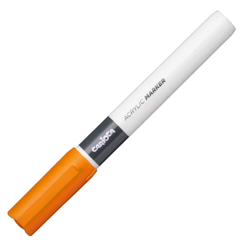 Marqueur Acrylique Pointe Fine 2mm Orange Fluo CARIOCA Tunisie - Peinture Multi-Supports Permanent - PIGMA