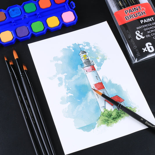 Kit 3 Pinceaux Peinture - Set Pinceaux Acrylique Huile Beaux-Arts Tunisie - PIGMA