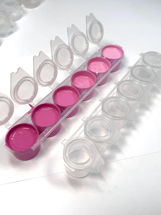 6 pots de peinture vides de 15 ml