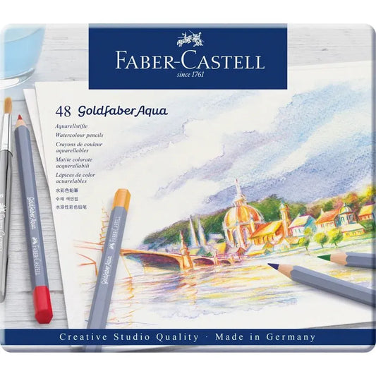 Crayon Goldfaber Aquarelle boîte métal de 48 pièces