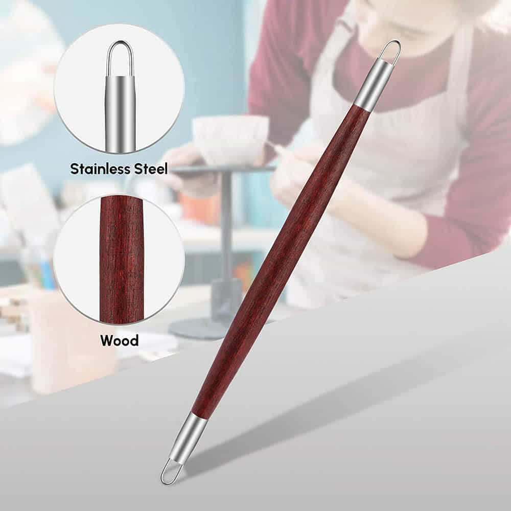 Outils de Poterie 6 Pièces Manche Bois - Sculpture Argile Céramique Tunisie