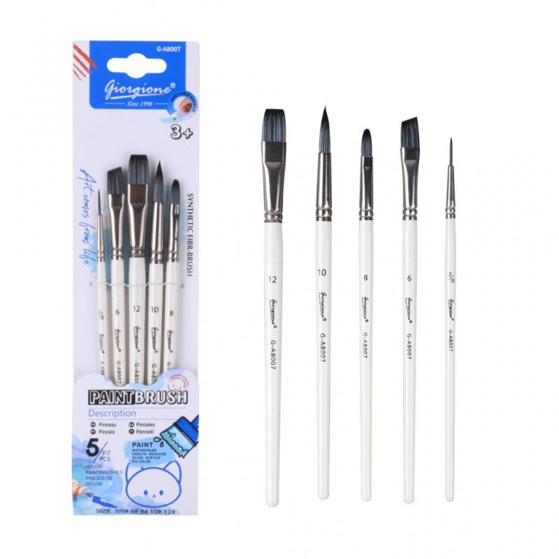 Set de 5 Pinceaux synthétique - Giorgione