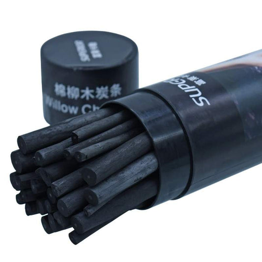 Boîte 20 Fusains Tendres Superior 7–9 mm – Noir Intense