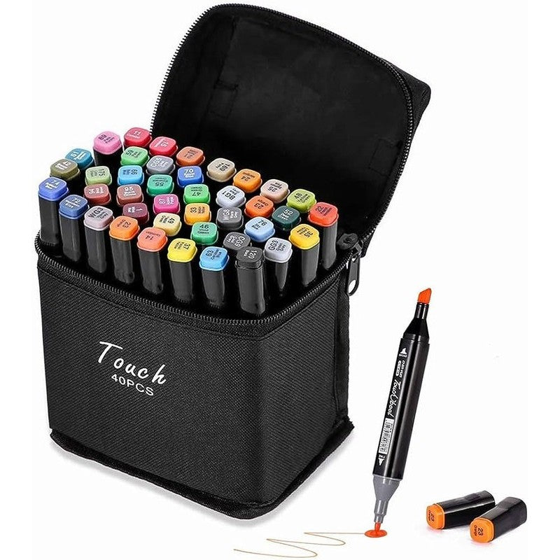 Trousse de 48 Feutres Marqueurs Double Pointe Touch Tunisie - Marqueurs Professionnel - PIGMA