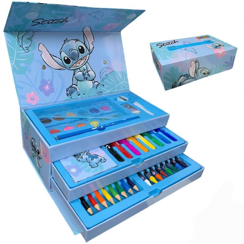 Coffret de Coloriage Stitch à Tiroirs Tunisie - Kit Créatif Complet Enfant Disney