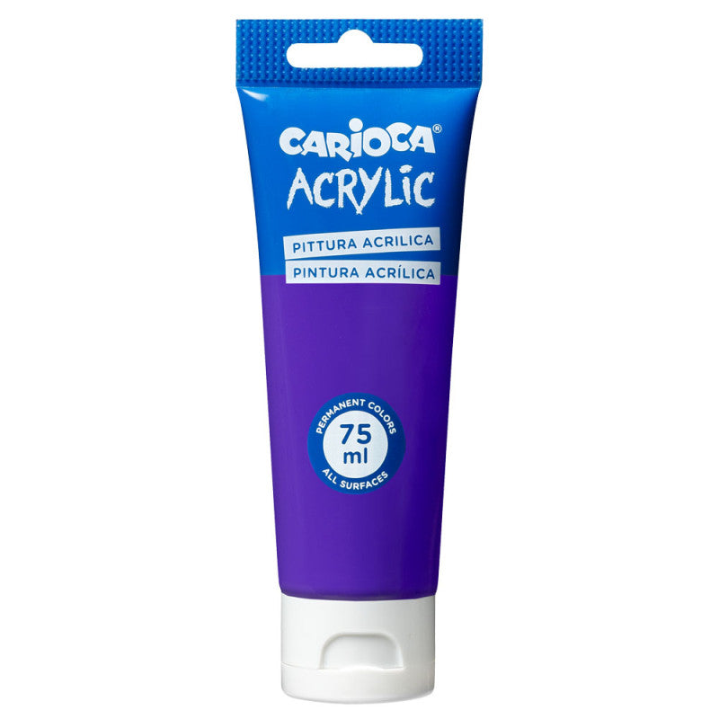 Peinture Acrylique Violet CARIOCA Tube 75ml Tunisie - Couleur Vive Beaux-Arts - PIGMA