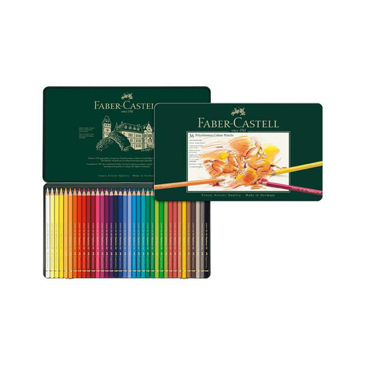 Crayons Polychromos Faber-Castell - Boîte Métal 36 Couleurs