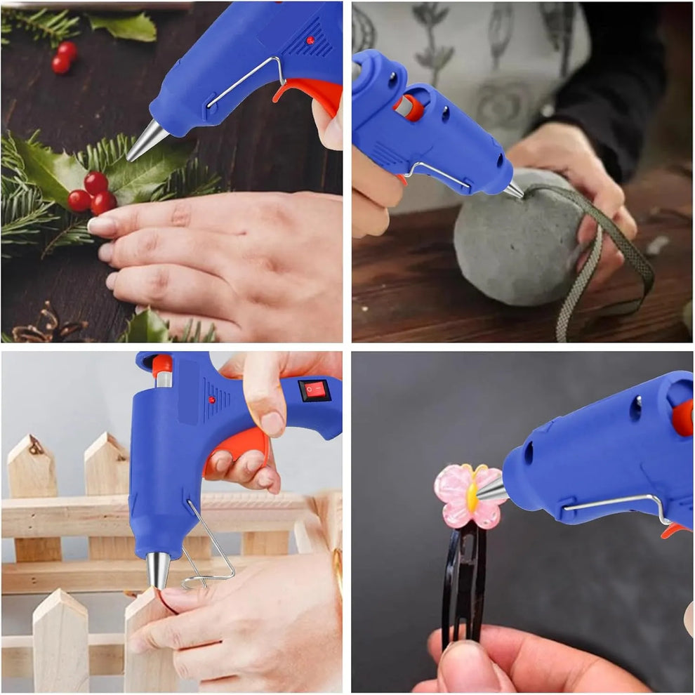 Mini Pistolet à Colle 20W + 10 Bâtons de Recharge
