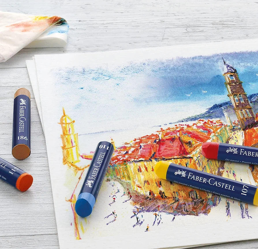 Faber-Castell Lot de 12 Pastels à l'Huile Multicolore