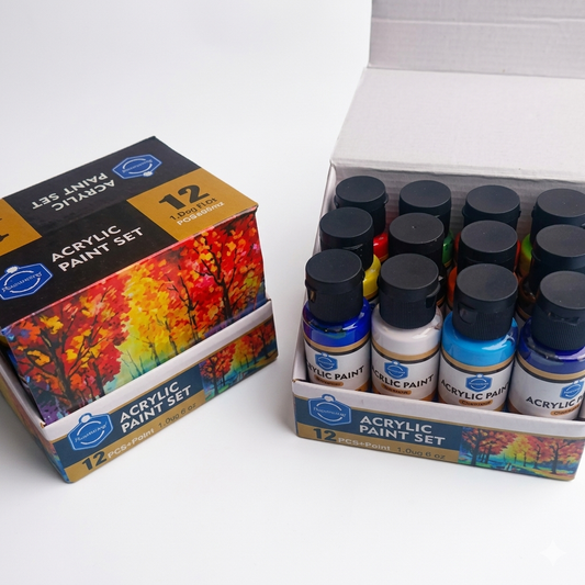 Set 12 Peintures Acrylique 60ml - Keep Smiling