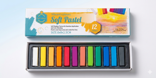 Pastels Secs Soft 12 Couleurs Mini – Techniques Sèches & Beaux-Arts