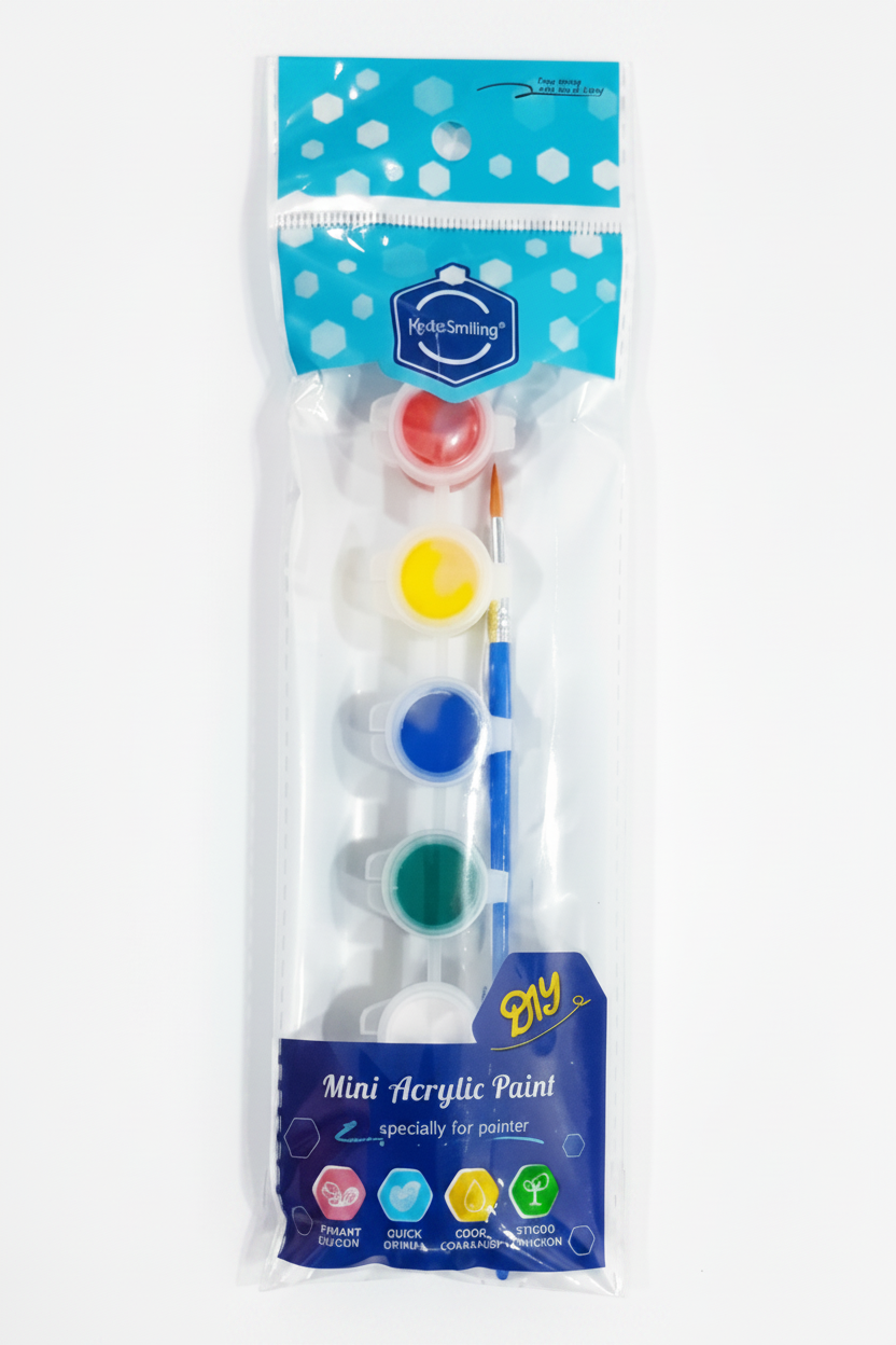 Mini Set Acrylique 6 Couleurs + Pinceau