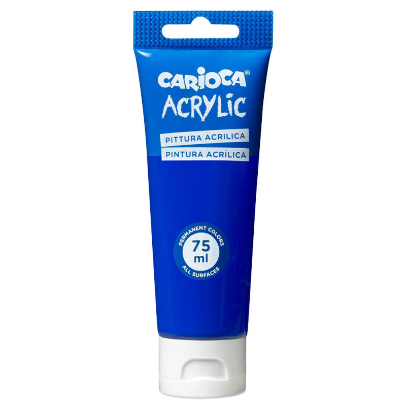 Peinture Acrylique Bleu Foncé CARIOCA Tube 75ml Tunisie - Couleur Profonde Beaux-Arts - PIGMA