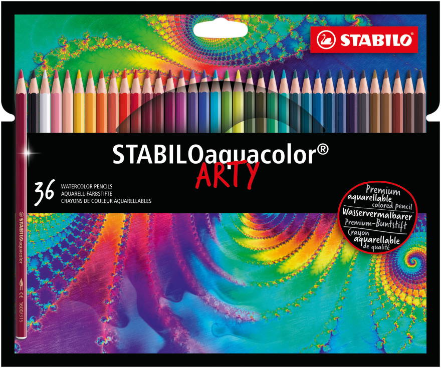 Crayons Aquarellables STABILO Aquacolor ARTY - Étui 36 Couleurs