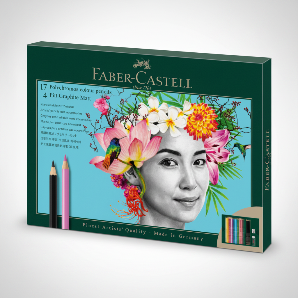 Set 17 crayons Polychromos + 4 graphites + accessoires - Faber-Castell