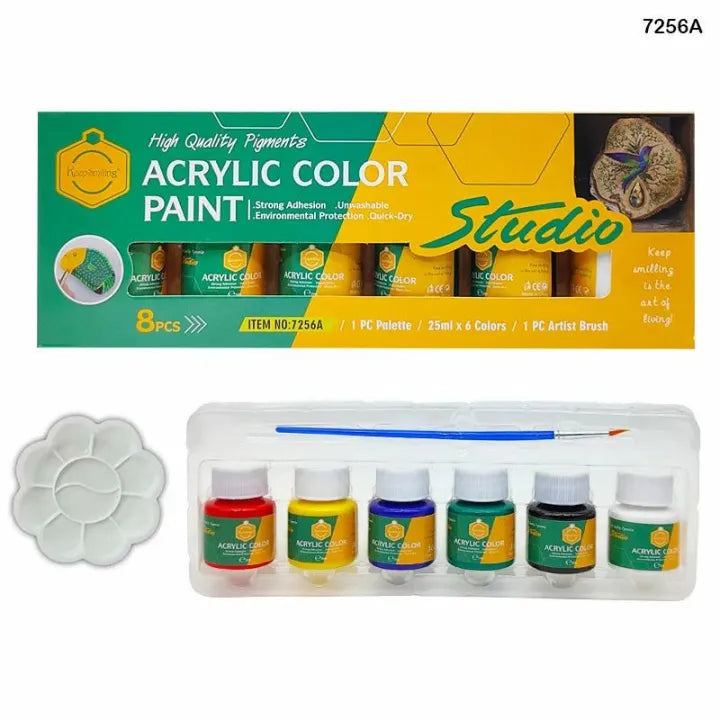 Keep Smiling Peinture acrylique 25 ml, lot de 6
