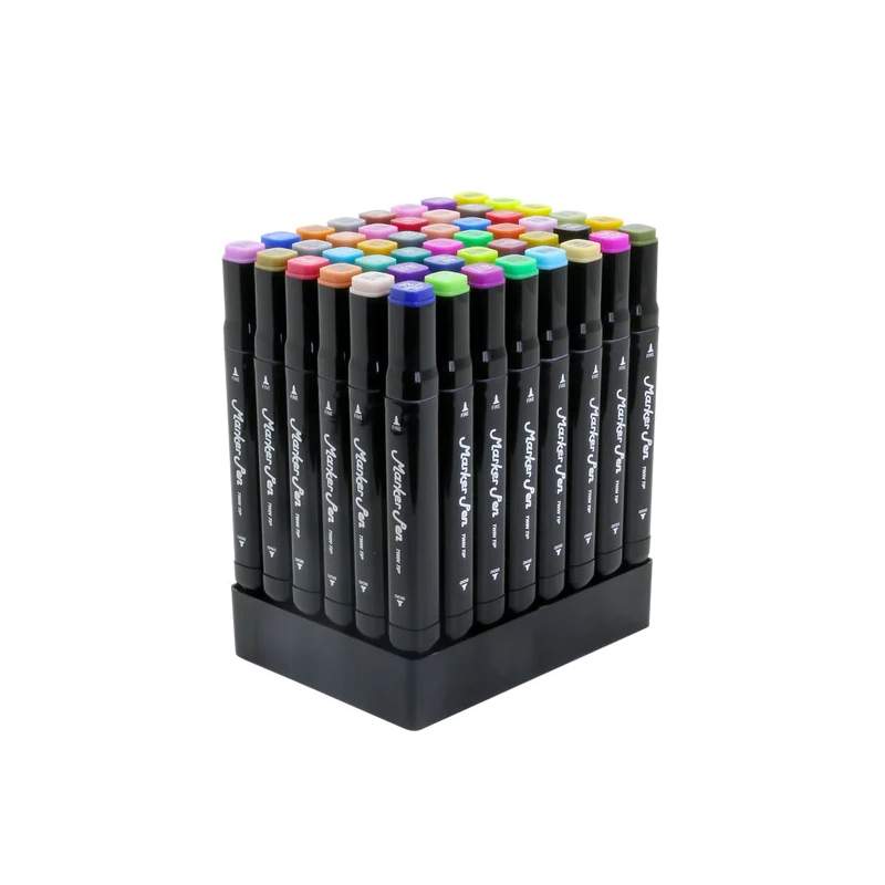 Feutre a Alcool 48 Couleurs Marqueur, Double Pointe Feutre Alcool Avec Étui De Transport Pour Les Artistes