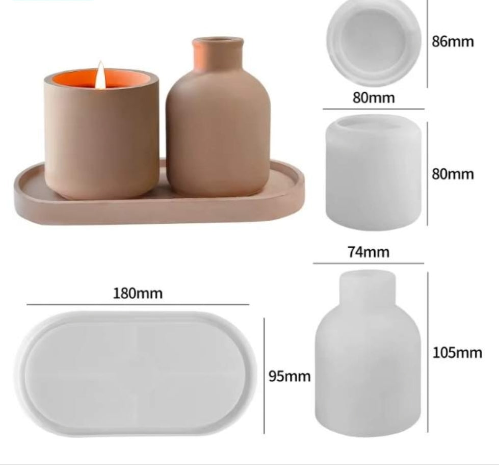 Moule Silicone Trois Pièces Résine et Béton Tunisie - Kit Moulage Créatif - PIGMA