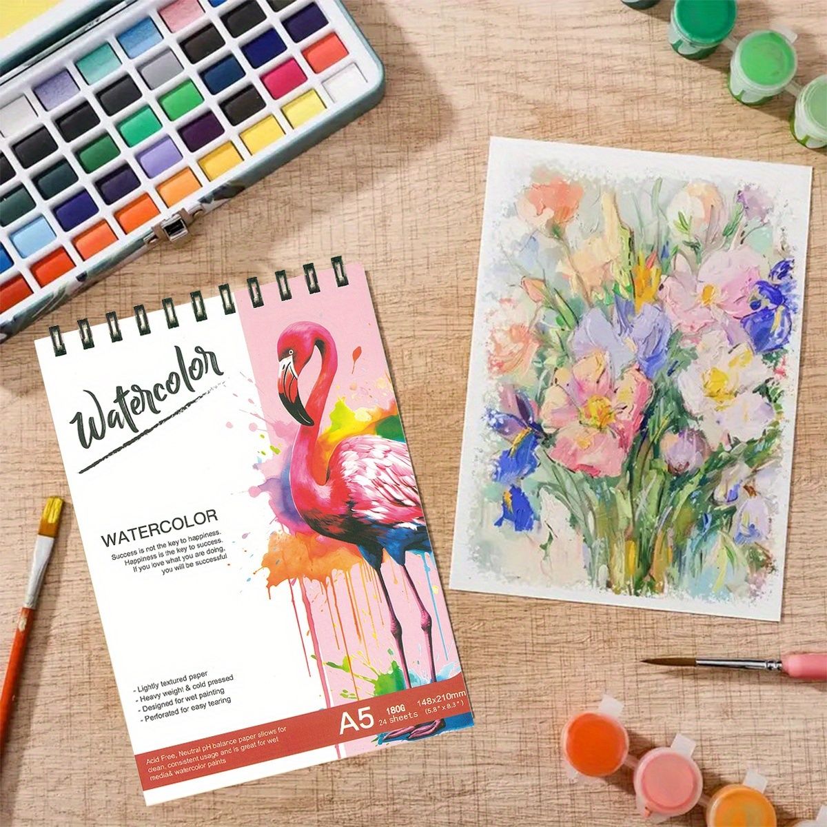 Carnet de croquis aquarelle A5 spirale