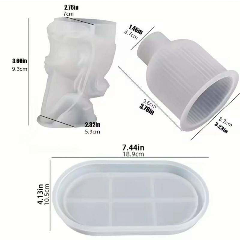 Moule 3 Pièces Résine et Plâtre Tunisie - Kit Moulage Créatif DIY - PIGMA