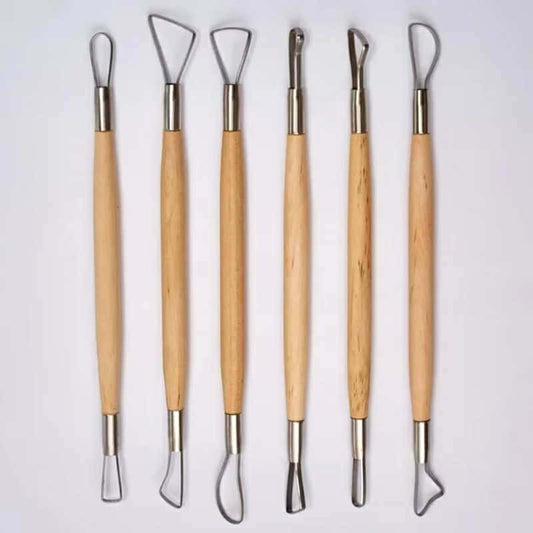 Ensemble 6 Outils de Sculpture Double Tête - Céramique Argile Poterie Tunisie