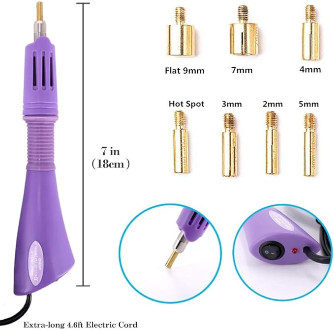 Applicateur de Strass Thermocollants – 7 Embouts | PIGMA