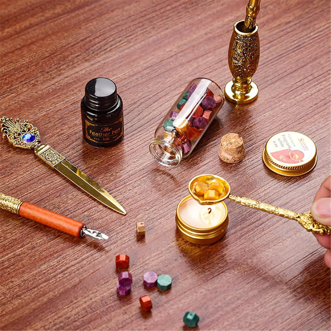 Stylo à plume pour calligraphie, fait à la main, stylo plume stylo à encre antique