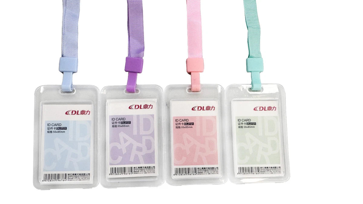 Porte-badge avec Cordon – Pochette Transparente pour Badge & Carte d’Accès – Lot de 20