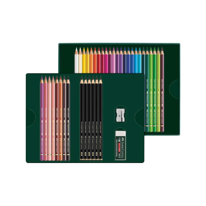 Coffret Faber-Castell Polychromos + Pitt Graphite Matt 40 Pièces Tunisie