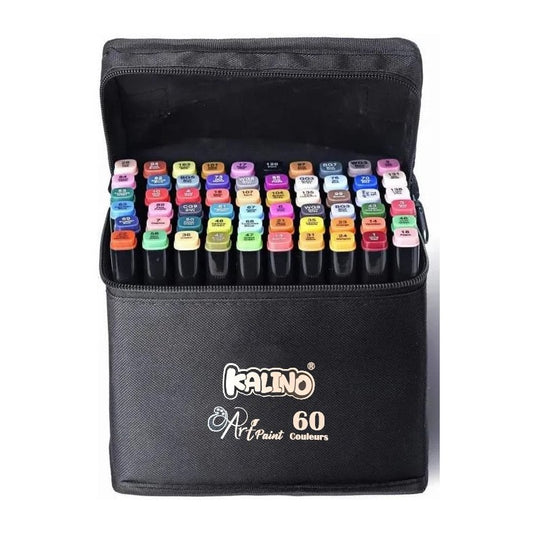 Trousse de 60 Feutres Marqueurs Double pointe - Kalino - PIGMA