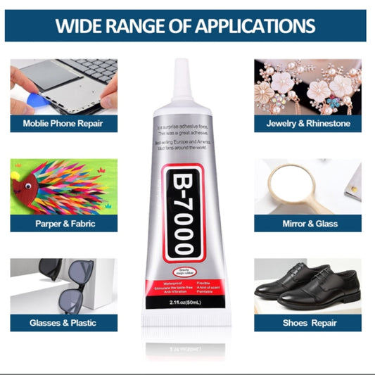 Colle B-7000 Multifonction 50ml – Adhésif Transparent Bijoux & DIY