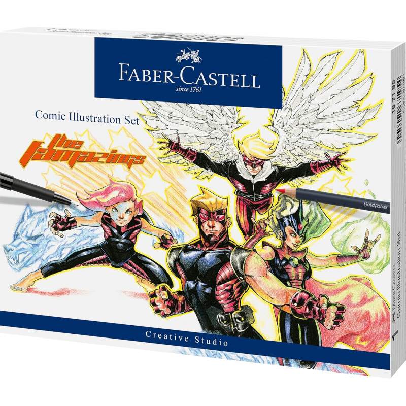 Coffret Faber-Castell Comic Illustration – Set Complet pour Dessin BD & Manga