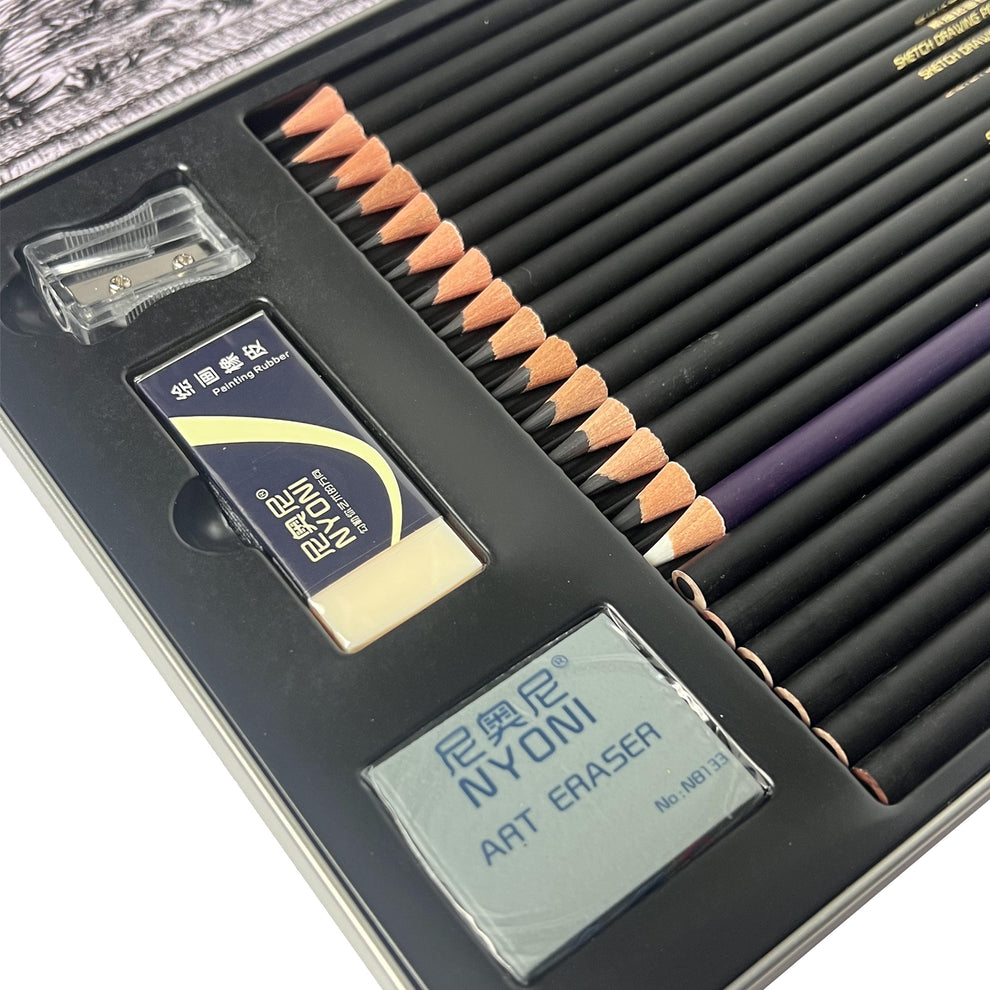 Coffret Métal de Crayon de Croquis - Nyoni - PIGMA