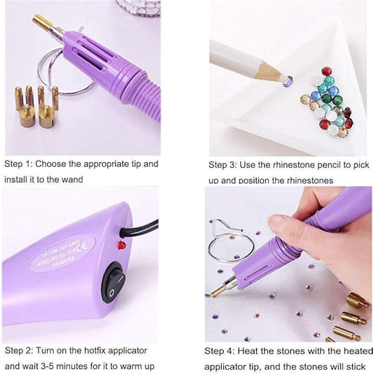 Applicateur de Strass Thermocollants – 7 Embouts | PIGMA
