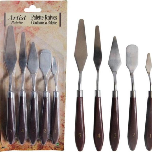 Set de 5 Couteaux à Palette - Spatules Peinture Professionnelles