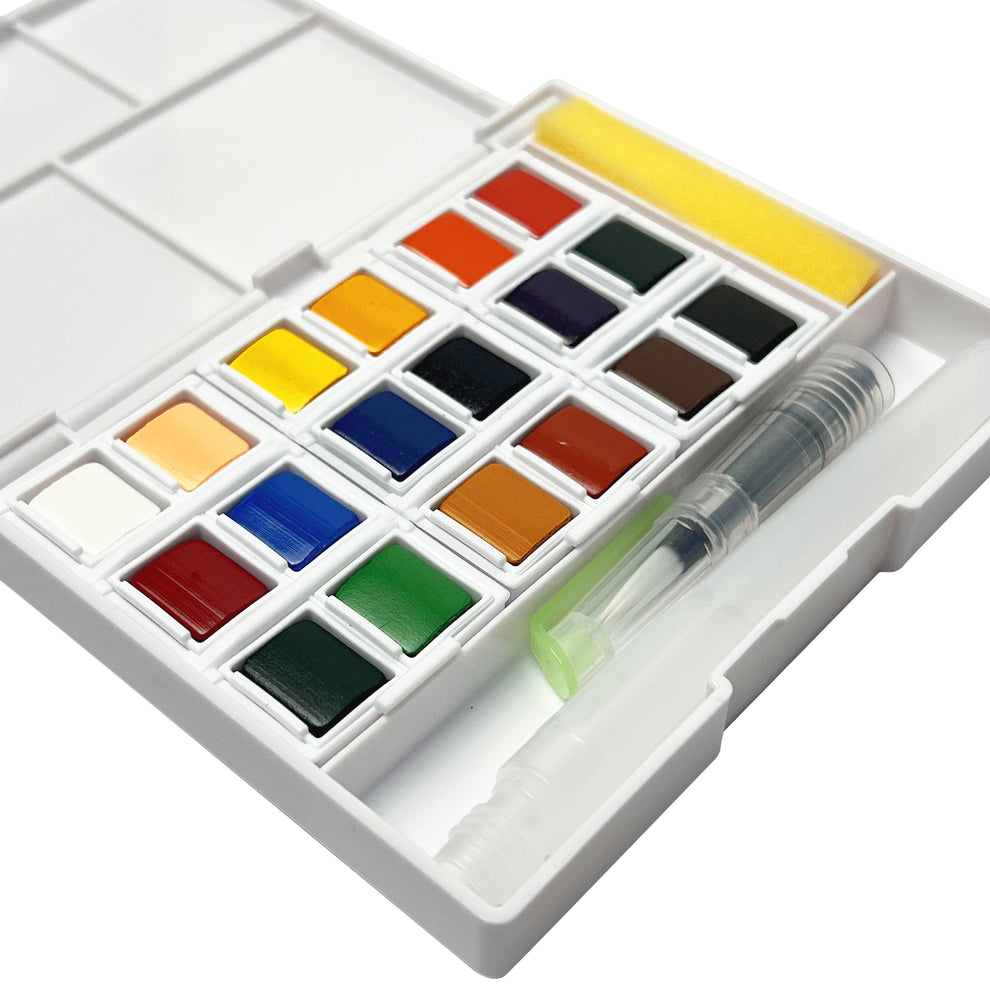 Aquarelle Superior 18 Couleurs Assorties – Pinceau à Réservoir Inclus