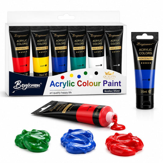 Peintures Acryliques – Lot de 6 Tubes 35ml