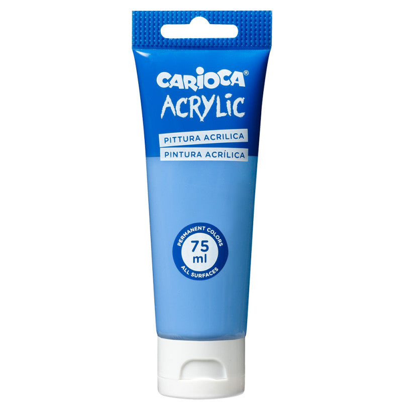 Peinture Acrylique Bleu Clair CARIOCA Tube 75ml Tunisie - Couleur Douce Beaux-Arts - PIGMA