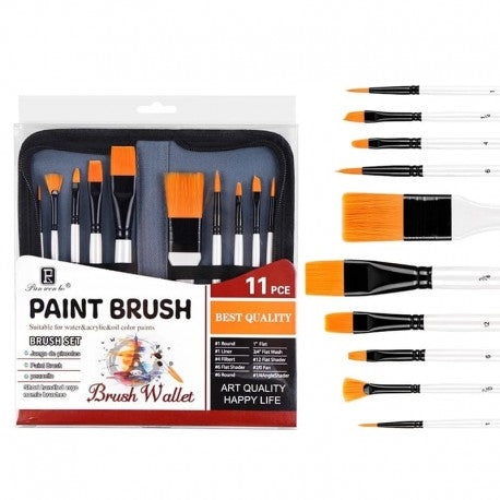 Trousse de 10 pinceaux pour peinture acrylique et huile - PIGMA