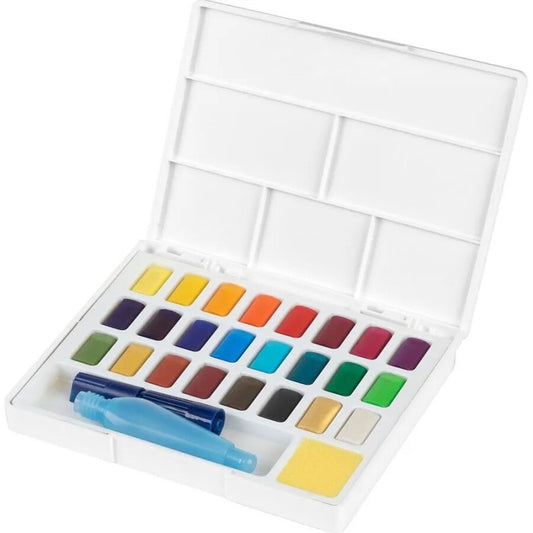 Aquarelles en godets, boîte de 24 Faber Castell