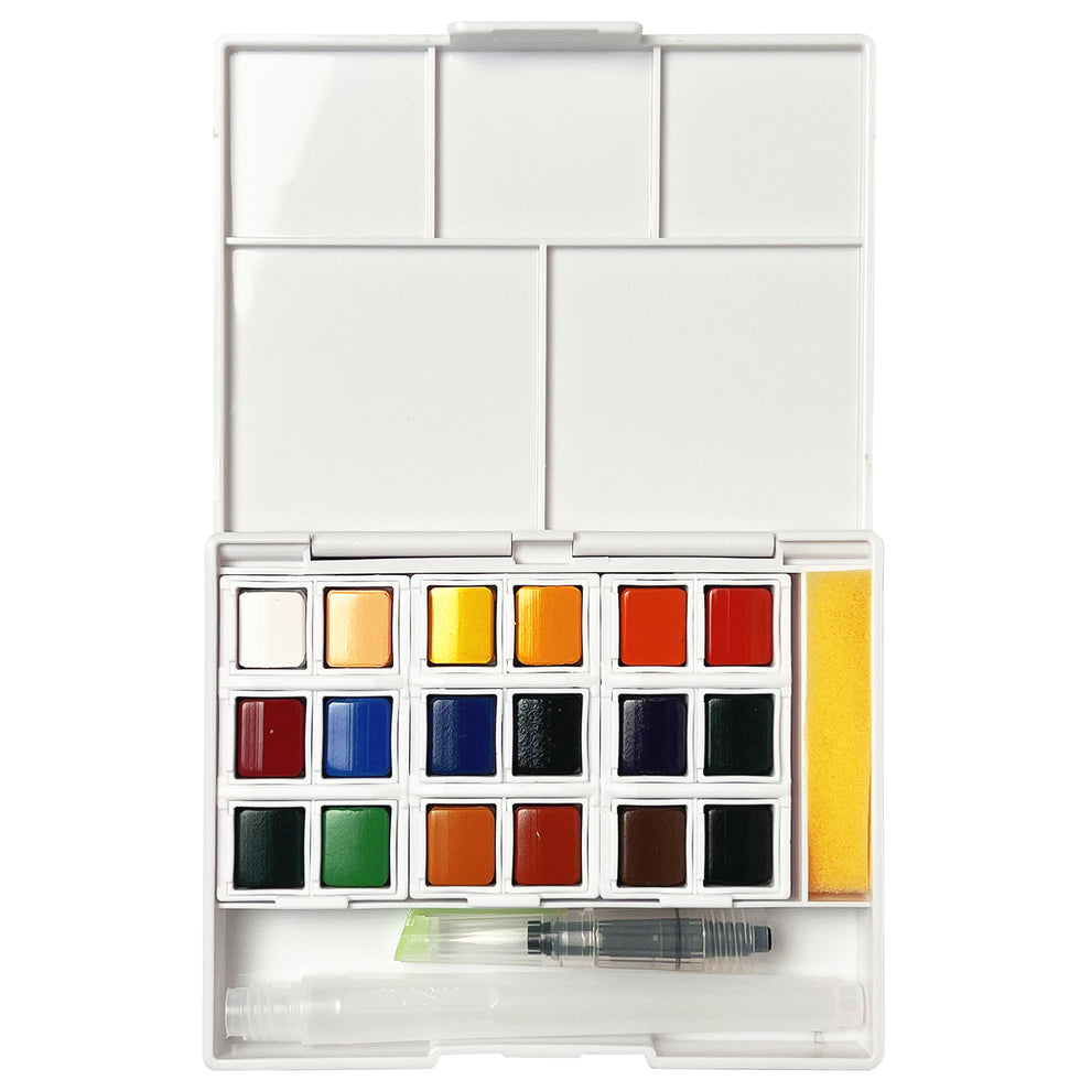 Aquarelle Superior 18 Couleurs Assorties – Pinceau à Réservoir Inclus