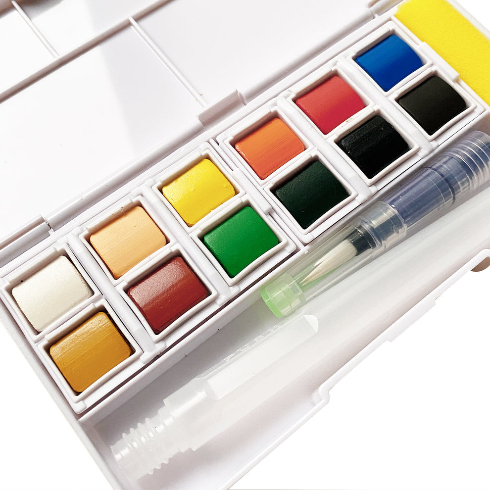 Aquarelle Superior 12 Couleurs Assorties – Pinceau à Réservoir Inclus