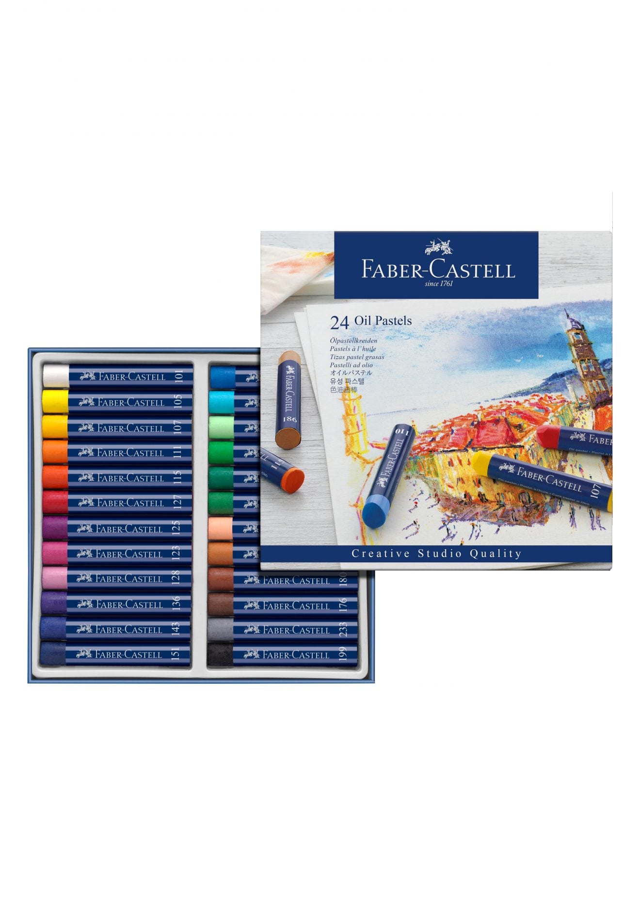 Pastels à l'Huile Faber-Castell - Set de 24 Couleurs