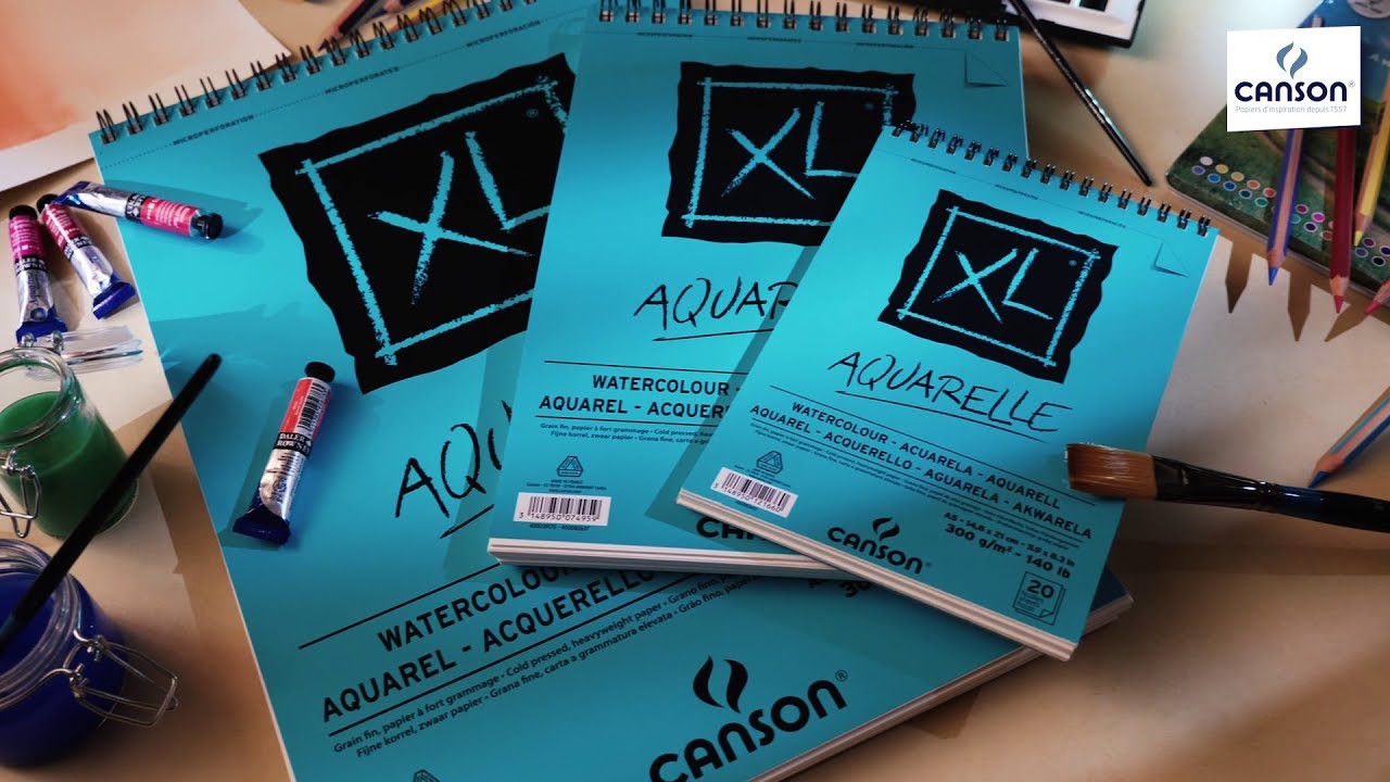 Album Papier Aquarelle XL A4 300G/M² 30 Feuilles - Canson