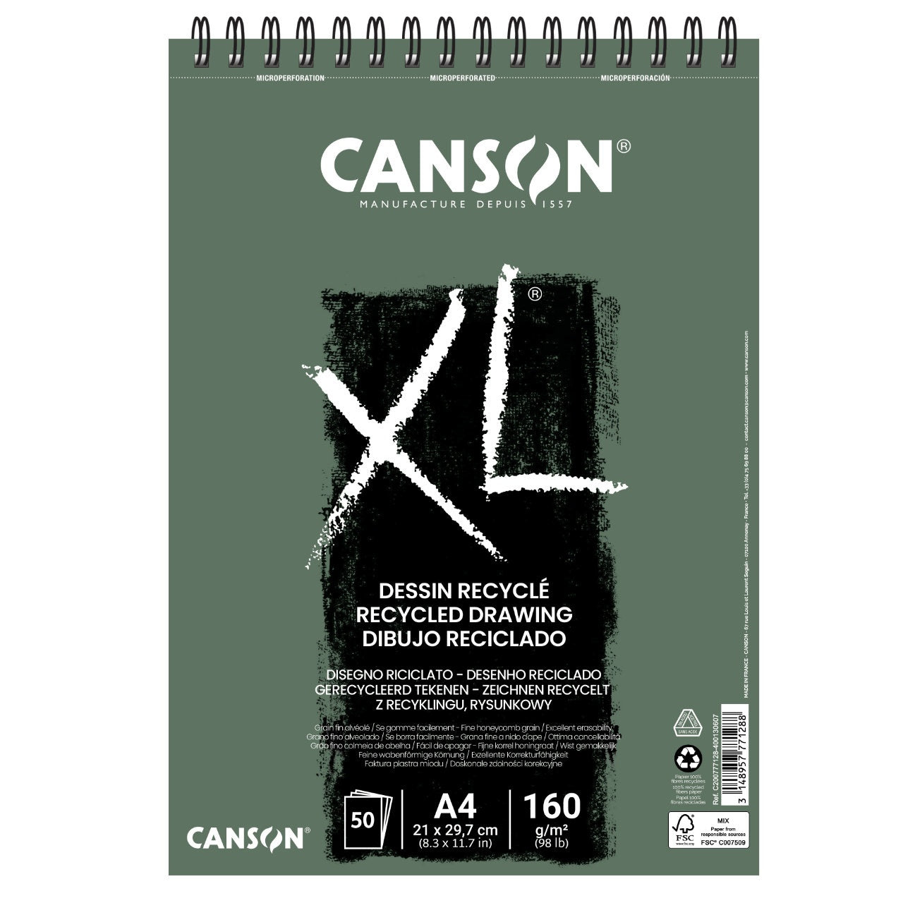 Bloc de Croquis XL Recyclé A4 160g – Canson