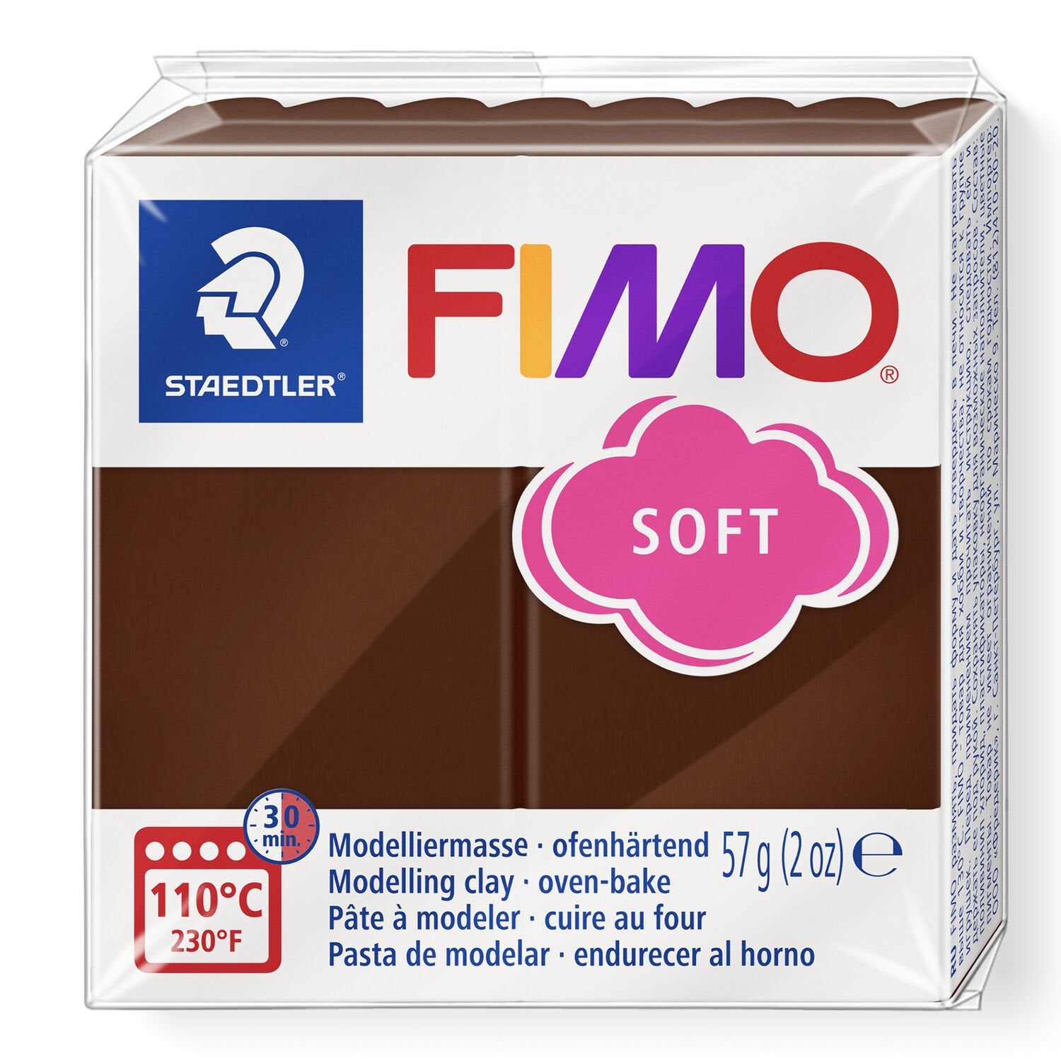 Fimo Soft - Pâte Polymère à Modeler 57 g marron - PIGMA